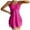 Hot Pink, variant on uikmnh Women's Monokini Solid Color One Piece Swimsuit Push Up Mesh with Removable Cups Size:3XL