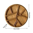 thumbnail image 3 of Funny Shaped Serving Tray Wood Food Tray with 8 Removable Compartments for Fruits Nuts Meats Dips Snack Plate Party Appetizer Dessert Home Decor Gift for Coffee Table Living Room Kitchen, 3 of 5