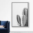 thumbnail image 3 of IDEA4WALL Framed Canvas Wall Art Southwest Cactus Botanical Art Black And White Desert Plants Floral Photography Print Rustic Minimal for Living Room, Bedroom, Office - 16"x24" White, 3 of 5