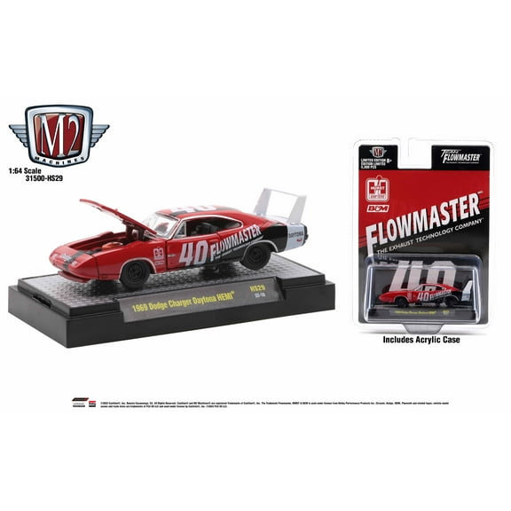 M2 Machines 1:64 Flowmaster 1969 Dodge Charger Daytona Hemi Release Hs29