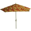 Tango Floral Red Market Umbrella 9'
