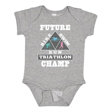 

Inktastic Future Triathlon Champ Run Swim Gift Baby Boy or Baby Girl Bodysuit