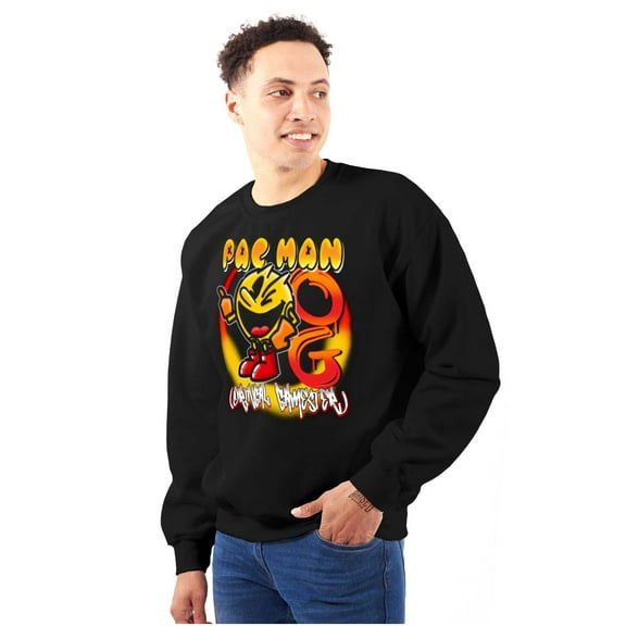 Airbrushed PACMAN Original Gamester Unisex Plus Size Sweatshirt Brisco Brands 2X