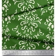 thumbnail image 3 of Soimoi Green Rayon Fabric Filigree Damask Print Fabric by the Yard 42 Inch Wide, 3 of 3