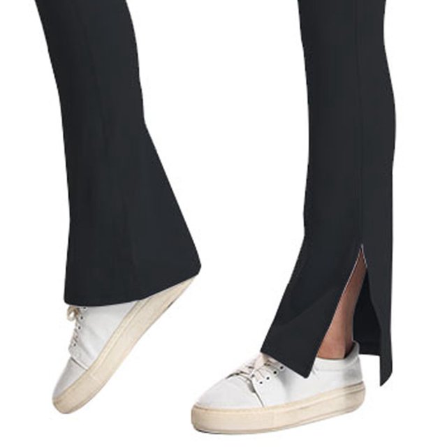 Pantalones cruzados en V, pantalones de yoga, pantalones de entrenamiento de cintura alta con abertura lateral, leggings largos de yoga con bolsillos diseñados para la perfección