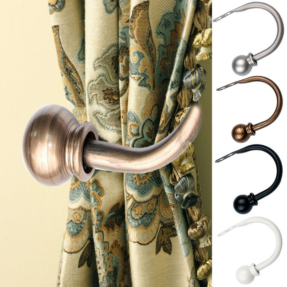 Cheers.US 2Pcs Modern Concise Ball Curtain Tieback Holdback Holder