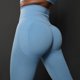 thumbnail image 3 of MKLEKYY Leggings deportivos para mujer, nuevos pantalones de yoga ajustados de punto sin costuras color melocotón para mujer, cintura alta y pantalones para correr y fitness 5065, 3 of 4