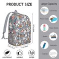 thumbnail image 5 of Bulldog Dog and Flower Florals Backpack for School,Cute School Bag,Schoolbag with Adjustable Shoulder Straps & Padded Back,15.7"x11.8"x5.5", 5 of 5