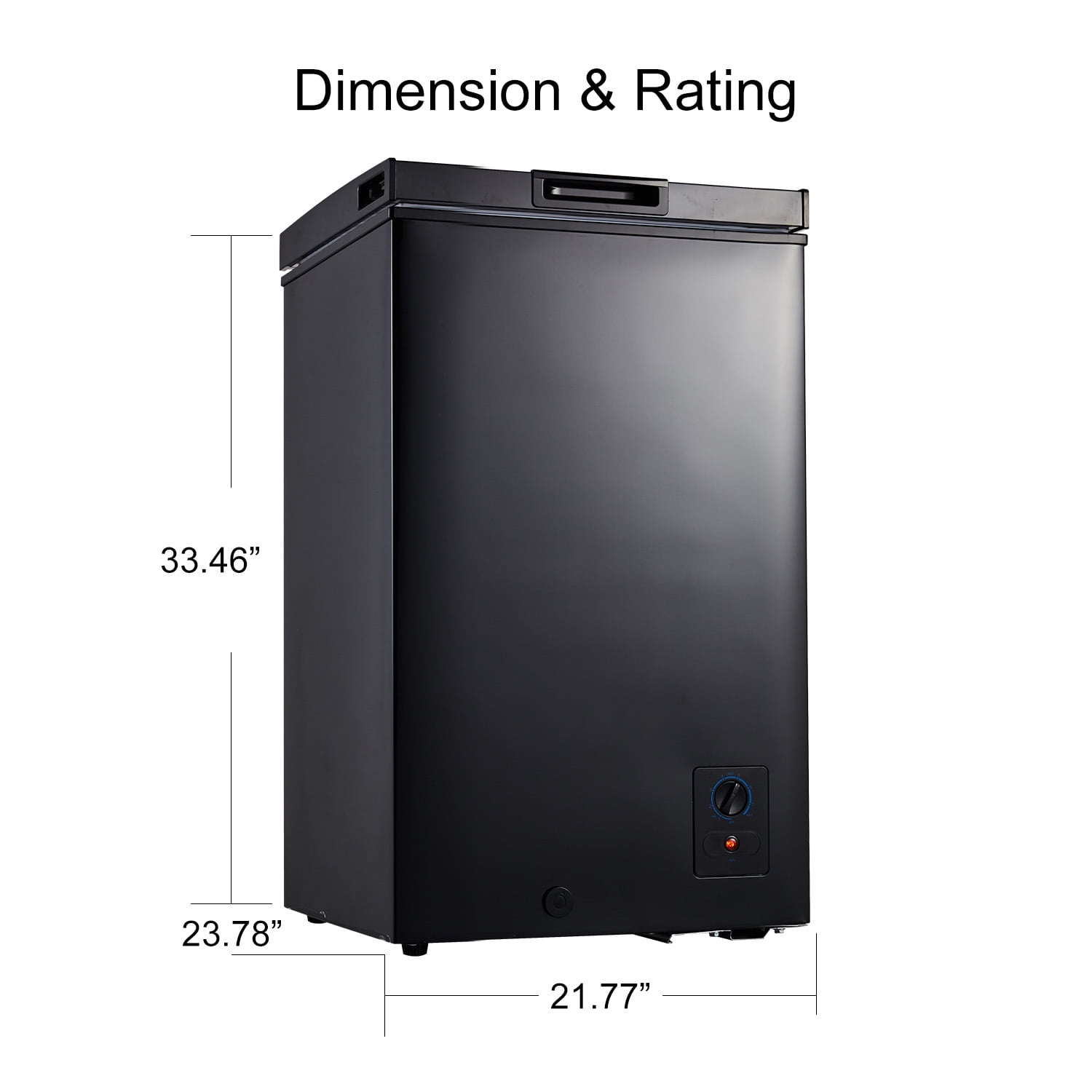 Kalamera 3.5 Cu.ft compact deep freezer freestanding for home/apart with lowest -4℉