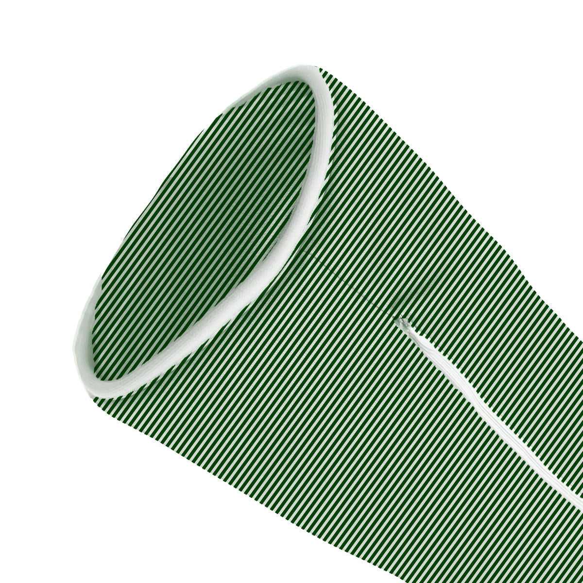 Velvet Bolster Pillow Cover with Ticking Stripe Pattern