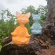 thumbnail image 2 of Figura de gato coleccionable de yoga de meditación de Buda naranja caprichoso - Colección Happy Cat - Regalos para amantes de los gatos para mujeres, regalos para amantes de los gatos para hombres, d TUNC Sencillez, 2 of 4
