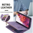 thumbnail image 7 of Phone Case for Samsung Galaxy S20 FE 5G 6.5 inch Wallet Cover With Screen Protector Flip Zipper Credit Card Holder Cell Accessories S 20 EF UW S20FE5G S20FE 20S S2O Fan Edition 4G G5 Women Men Purple, 7 of 7