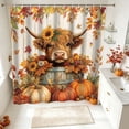 thumbnail image 5 of Halloween Shower Curtain Vintage Fall 70.9x59.1in Polyester Waterproof & Quick Dry for Bathroom Bathtub Home Apartment by MPOISVA, 5 of 6