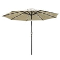 thumbnail image 1 of LeisureMod SUBL-9CR Parasol de Marché Inclinable de 9 Pieds pour Patio Extérieur avec Lumières LED Solaires, Crème, 1 of 1