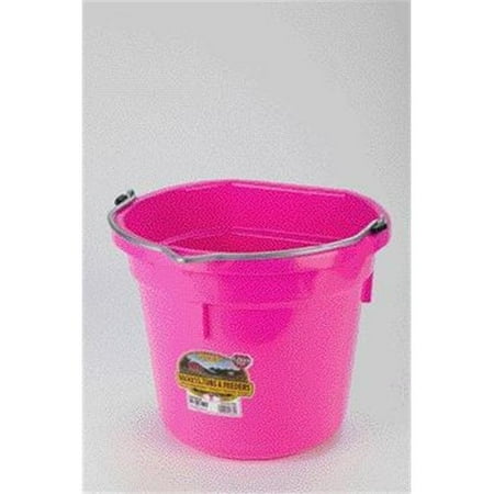 - Miller Mfg Co Inc P-Little Giant Plastic Flat Back Bucket- Pink 20 Quart