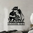 thumbnail image 3 of Custom Firefighter Couple Metal Wall Art, Personalized Fireman Bride Groom Name Sign Home Decor, Newlywed Wedding Gift Artwork, 3 of 6
