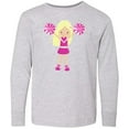 thumbnail image 3 of Inktastic Cheerleaders, Cute Girl, Blonde Hair, Cheerleading Long Sleeve Youth T-Shirt, 3 of 5