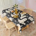 thumbnail image 3 of Black Halloween Ghosts with Boo Rectangle Tablecloth 60"x120",Waterproof Polyester Rectangle Table Cloth, Wipeable Spillproof Polyester Tablecloth for Dining, Camping, Indoor and Outdoor, 3 of 6