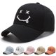 thumbnail image 2 of Gorras de béisbol bordadas con cara sonriente para mujer, gorra ajustable de algodón negro Kpop, gorra divertida de Hip Hop, sombreros de otoño para papá y sol para hombre xuanjing unisex, 2 of 2