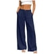 thumbnail image 1 of Pantalones de Cintura Elástica de las Mujeres Color Sólido Casual Bolsillo Pantalones de Pierna Recta para el Uso Deportivo Diario, 1 of 8