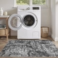 thumbnail image 3 of MICGEEK 3x5 Washable Area Rugs for Living Room, Modern Abstract Printed Rug, Vacuum-Friendly, Non Slip Indoor Rug for Bedroom Dining Room Home Decor Carpet, Dark Gray, 3 of 7
