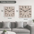 thumbnail image 5 of Vintage Farmhouse Wooden Wall Clock Silent Non Ticking, Country Retro Beige Wooden Grain Square Wall Clocks Battery Operated, Decor Clock for Home Office, Living Room, Kitchen, 10 Inch, 5 of 9