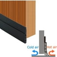 thumbnail image 2 of Tope de silicona para puerta – Tira de sellado de puerta de 39 pulgadas para espacios de sellado debajo de la puerta, puertas interiores y exteriores, burlete insonorizado (negro), 2 of 5