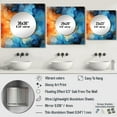thumbnail image 4 of Designart "Affection Essence Blue And Tangerine Marble Art I" Abstract Painting Blue Large Square Mirror - Square Bedroom Mirror Printed Wall Decor - Modern Square Printed Wall Mirror Art, 4 of 5