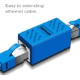 thumbnail image 3 of GFDYREE RJ45 Coupler, Cat6 RJ45 Coupler Ethernet Extension, Network Connectors for Cat7/Cat6/Cat5e/Cat5 Ethernet Cable - Network Cable Coupler Female to Female (Blue-5 Pack), 3 of 7