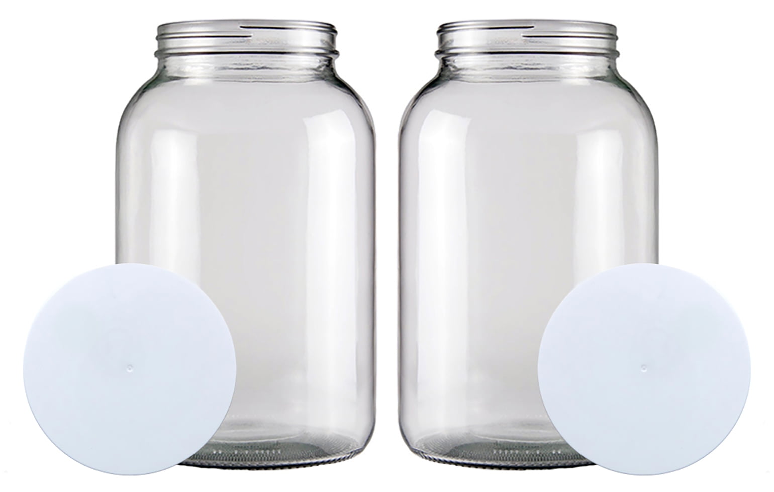 Set of 2 Home Brew Ohio One Gallon Wide Mouth Jar with Lid and Econolock 
