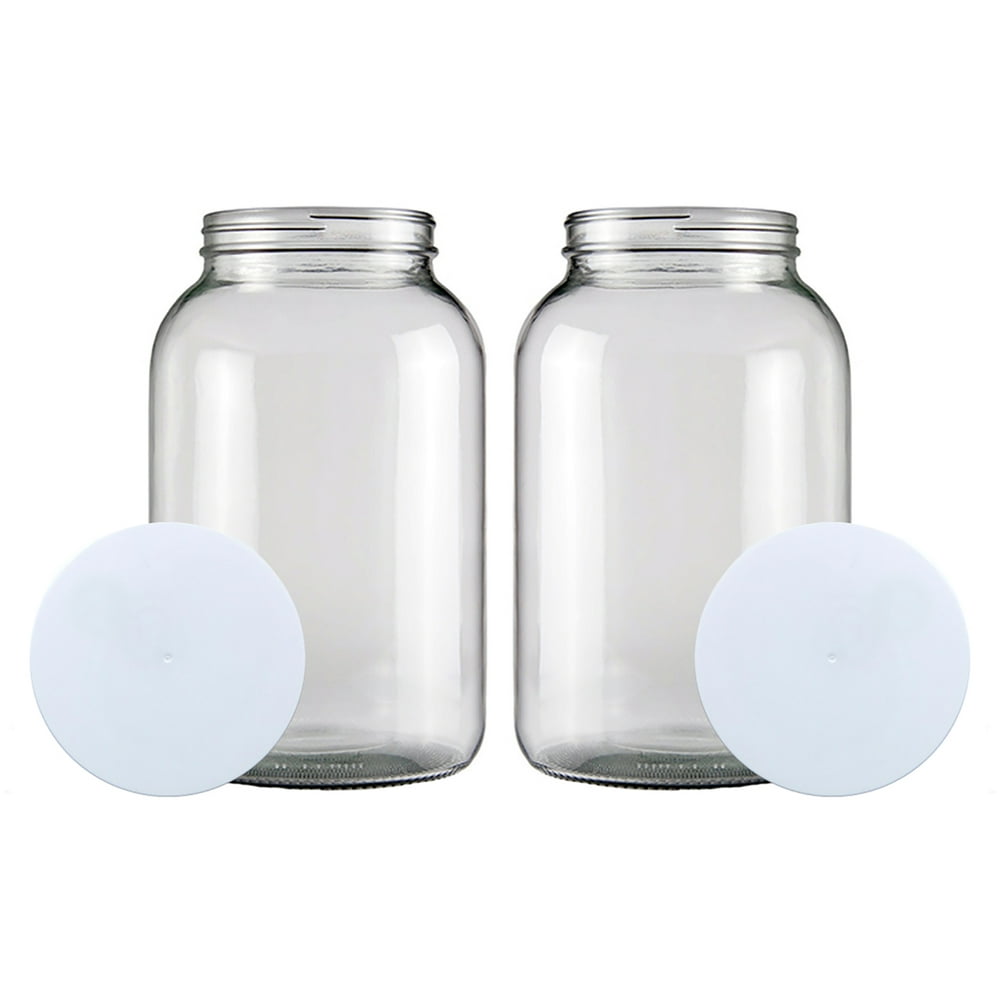 One Gallon Glass Jar with LidSet of 2