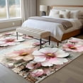 thumbnail image 4 of 6'x9' Area Rugs, Pink Spring Floral Indoor Outdoor Area Rug for Living Room Bedroom, Vintage Botanical Retro Flowers Washable Bathroom Rugs Kitchen Floor Carpet Mats Home Decor Aesthetic, 4 of 8