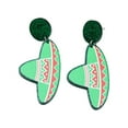 thumbnail image 5 of Ziurtnc 2Pcs Mexican Carnival Stud Earrings Colorful Hats Violin Design Various Styles Mexican Earrings for Women, 5 of 8