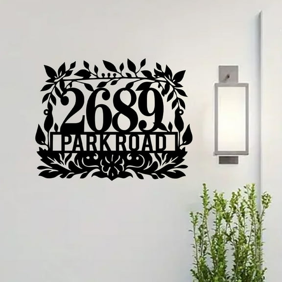 Custom Personalized Metal House Number Sign, Metal Address Sign, Address Wall Art, Address Plaque, Front Door Sign, Housewarming