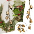 thumbnail image 2 of Ounissouiy Campana de Navidad dorada, cencerro de Navidad Vintage colgante para un ambiente festivo encantador, campanas de vaca navideñas Decoración del hogar, 2 of 6