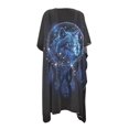 thumbnail image 3 of SCRAWLGOD Galaxy Wolf Print Kimono Swimsuit Coverup Dreamcatcher Print Long Soft Swimsuit Cover Up Lightweight Breathable Beach Cover Up for Women, 3 of 6