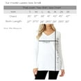 thumbnail image 2 of Women Basic Cotton Relaxed Fit V-Neck(S-3X) Long Sleeve T-Shirt Top (Single & Multi-Packs Available), 2 of 4