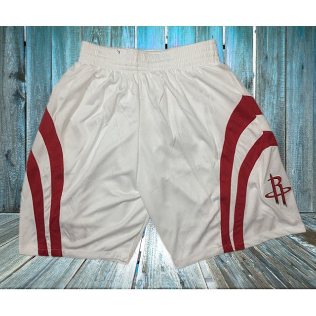 Rockets Retro Full Embroidered Zipper Pocket Shorts Basketball Embroidered Shorts Shorts Copy Player Name Jersey