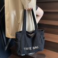 thumbnail image 4 of Corduroy Tote Bag Large Capacity Shoulder Bag, Casual Japanese Style Daily Handbag, 4 of 8