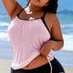 thumbnail image 5 of TaTaai Plus Size Loose Split Swimsuit, Women's Solid Color Padded No Steel Support Swimwear, Elastic Design, Ideal for Summer Beach Pool Vacation Wear Gift, 5 of 5