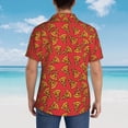 thumbnail image 4 of Pofeuu Pizza Cartoon Print Hawaiian Shirt for Men Sleeves Casual Button Down Summer Beach Dress Shirts T-Shirts,3X-Large, 4 of 7