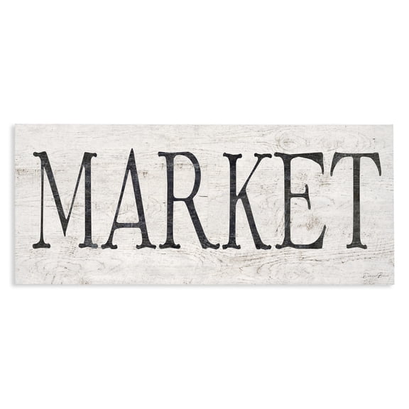 Stupell Industries Market Farmhouse Text Canvas Wall Art, design by Denise Brown