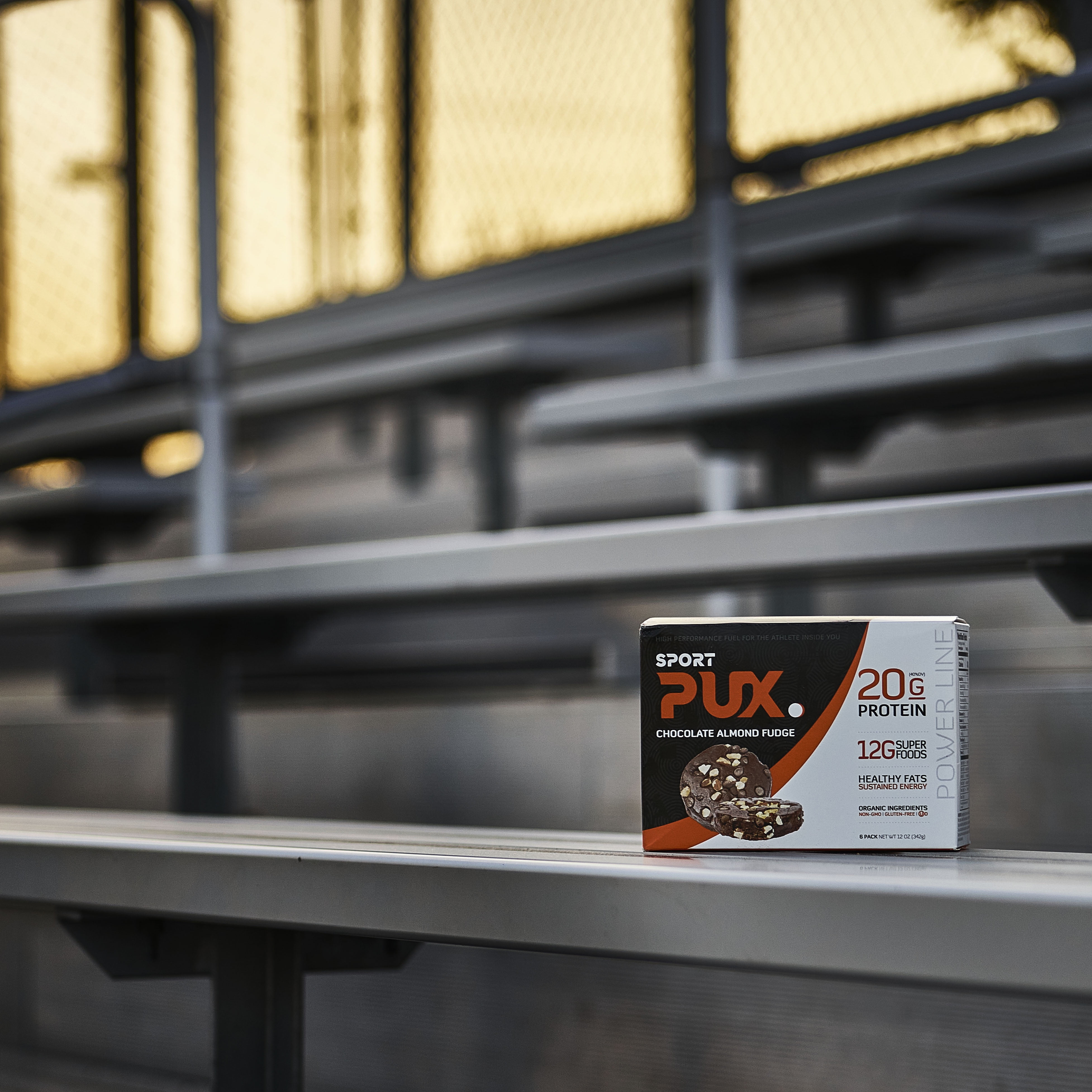 Sport Pux Protein Bar, Chocolate Almond Fudge, 20G Whey Protein, 13G Sugar, 4Count