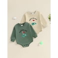 thumbnail image 3 of BemeyourBBs Baby Boy Golf Court Embroidery Jumpsuit Long Sleeve Round Neck Romper, 3 of 9