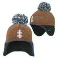 thumbnail image 3 of Infant Brown Carolina Panthers Football Head Knit Hat with Pom, 3 of 3