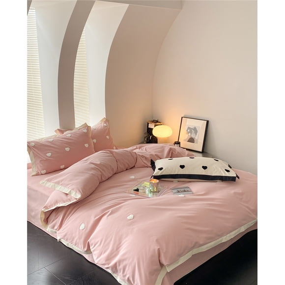 Zhuge Bed Sheets Set, Bedding Sheets Pillowcases Kit, Twin Bed Set, Hotel Bedding, Home Decor(Pink)