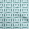 thumbnail image 1 of oneOone Viscose Chiffon Turquoise Blue Fabric Asian Block Print Sewing Material Print Fabric By The Yard 42 Inch Wide, 1 of 4