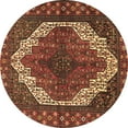 thumbnail image 1 of Ahgly Company Indoor Round Medallion Brown Traditional Area Rugs, 6' Round, 1 of 4