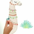 thumbnail image 3 of Watercolor Llama Peel and Stick Giant Wall Decals, 3 of 6