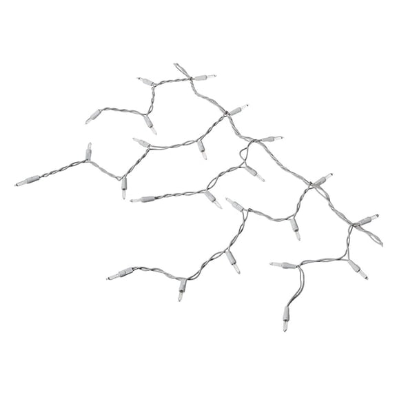 Christmas Icicle Lights 300 Count - Holiday Wonderland Clear Light Set, White Wire, 24ft Total Length - Indoor/Outdoor Decoration